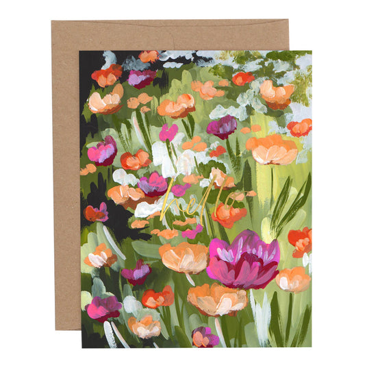 Hello Poppy Field Everyday Greeting Card