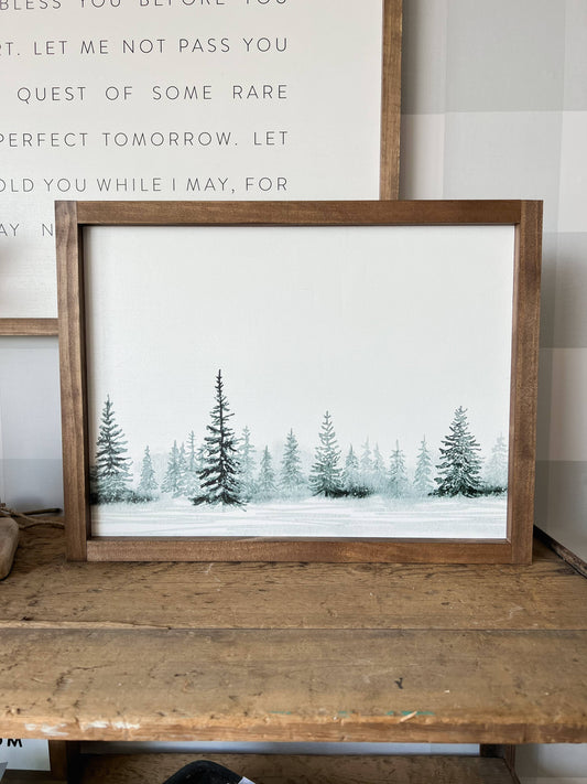 Winter Tree Landscape Sign