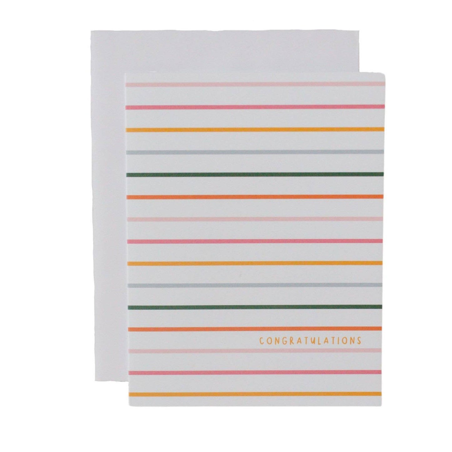 Rainbow Stripes Congratulations Greeting Card