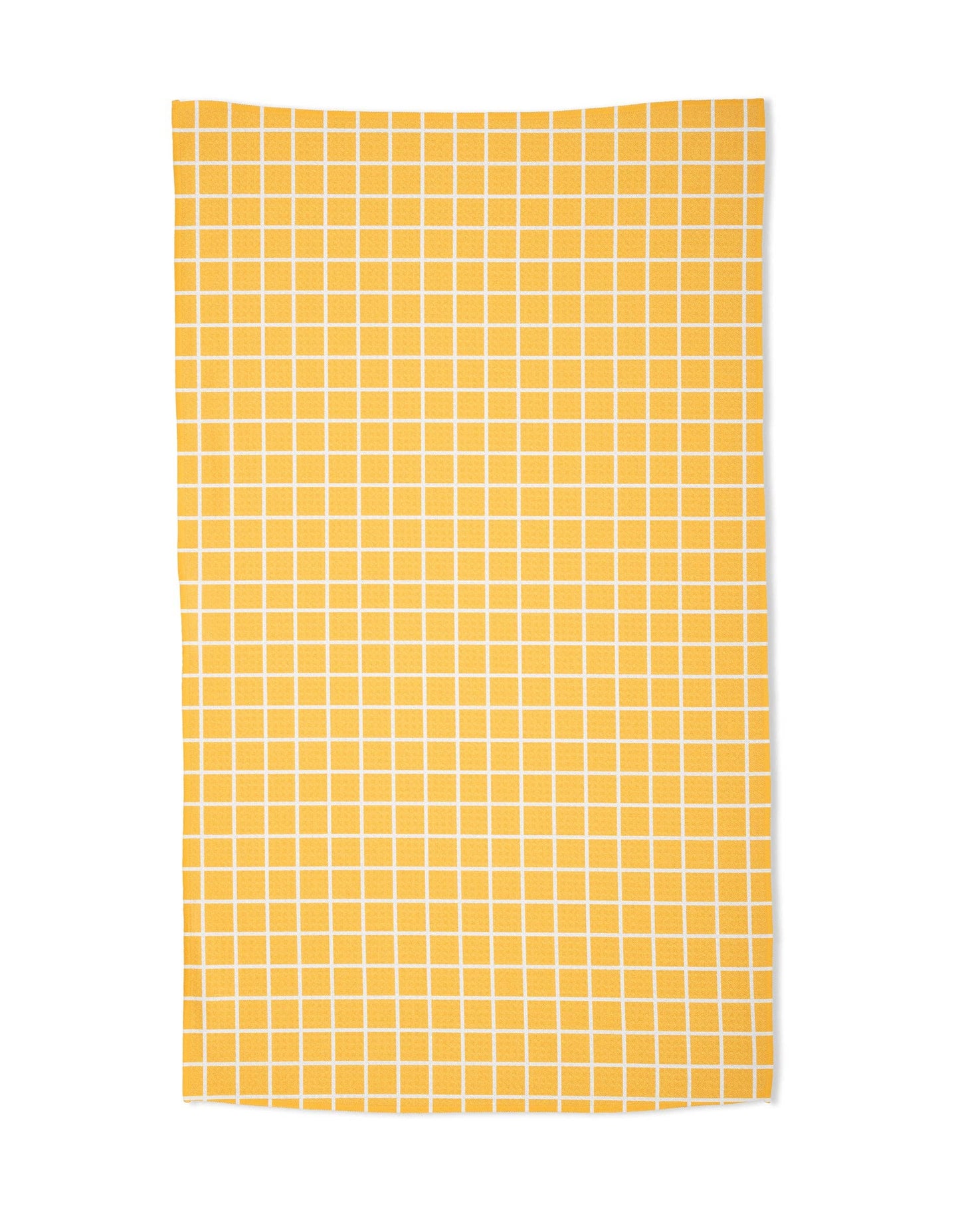 Summer Grid Orange Kitchen Tea Towel