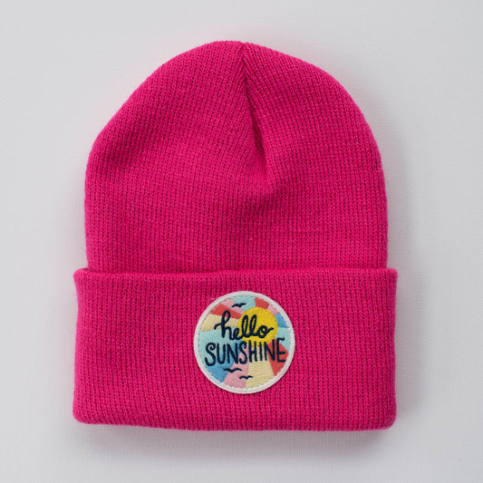 Hello Sunshine Fuchsia Beanie