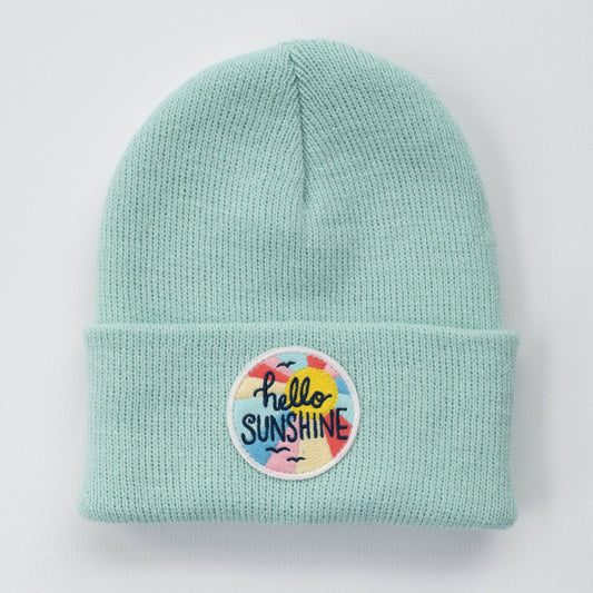 Hello Sunshine Seafoam Beanie