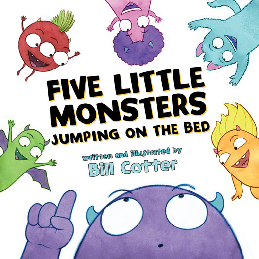 Five Little Monsters Jumping on the Bed Book