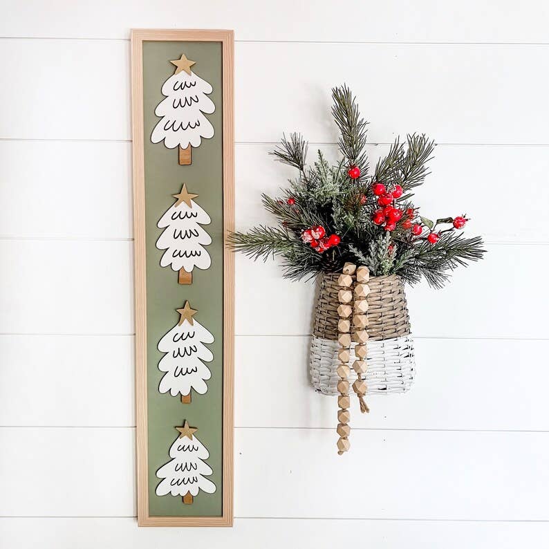 Whimsical Christmas Trees Sign