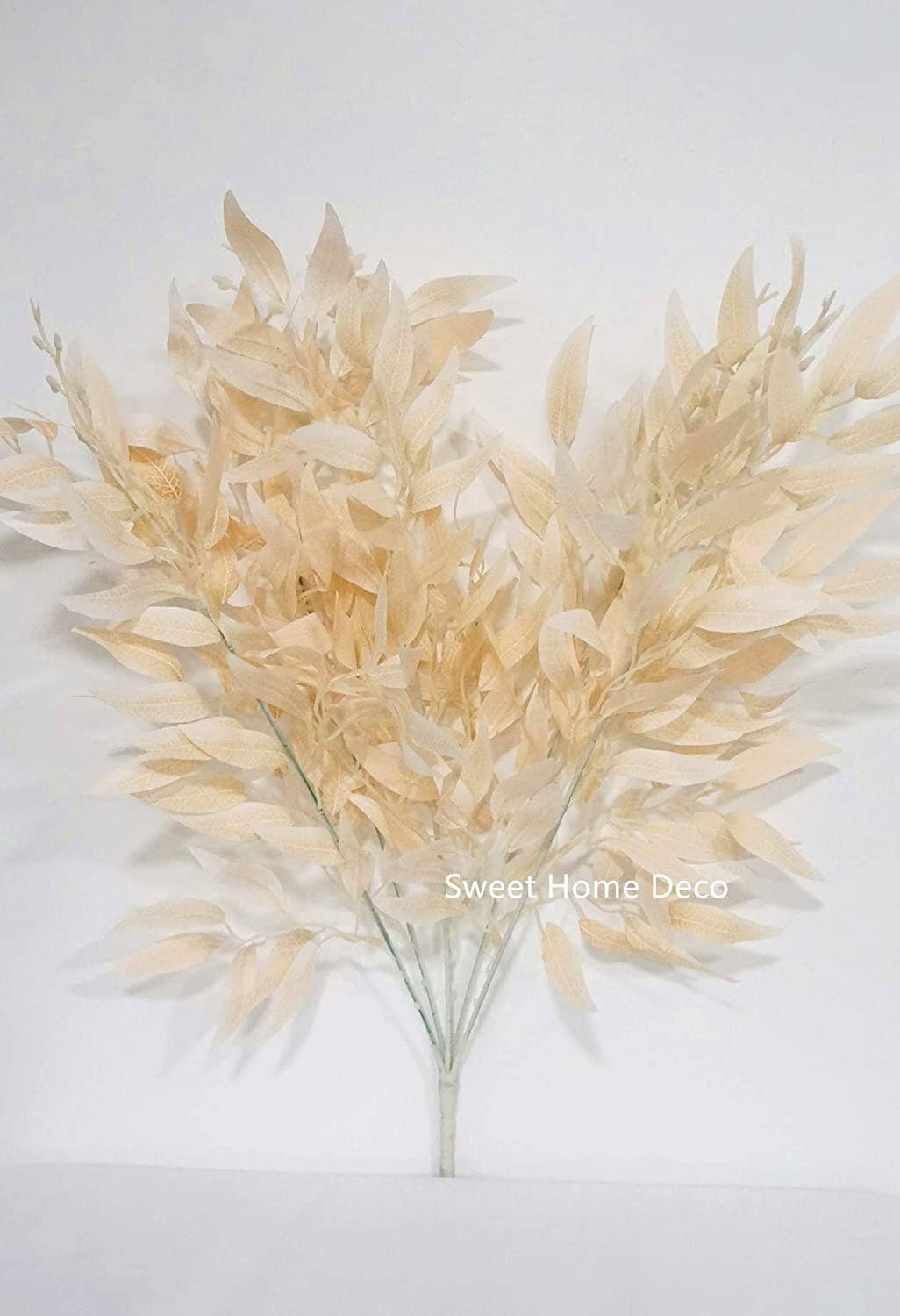 20'' Silk Cream Eucalyptus Leaves Bush