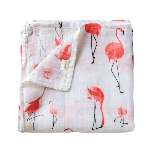 Flamingo Muslin Swaddle Blanket
