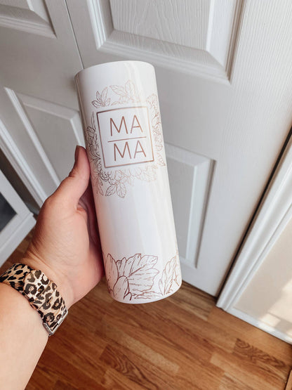 Floral Mama Skinny Tumbler