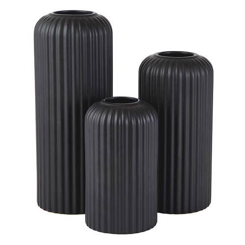 Black Ceramic Vases